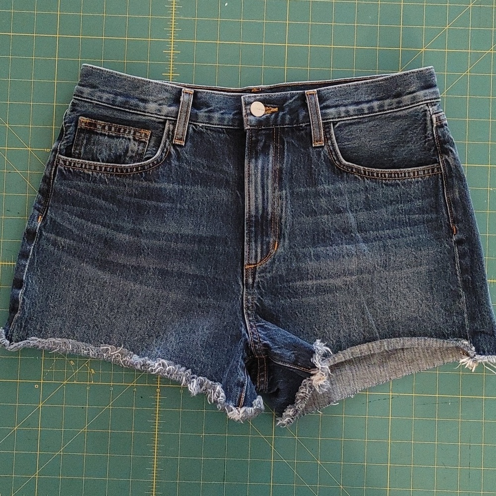 Joe's Jeans Dark Blue Distressed Cutoff Jean Shorts 29 like new